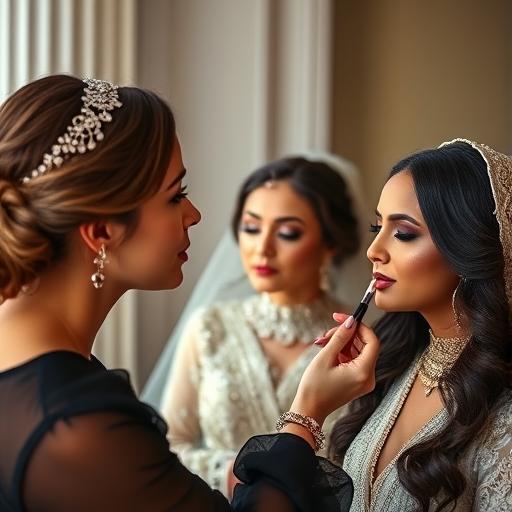 Wedding makeup artist enhancing beauty of brides with various skin tones