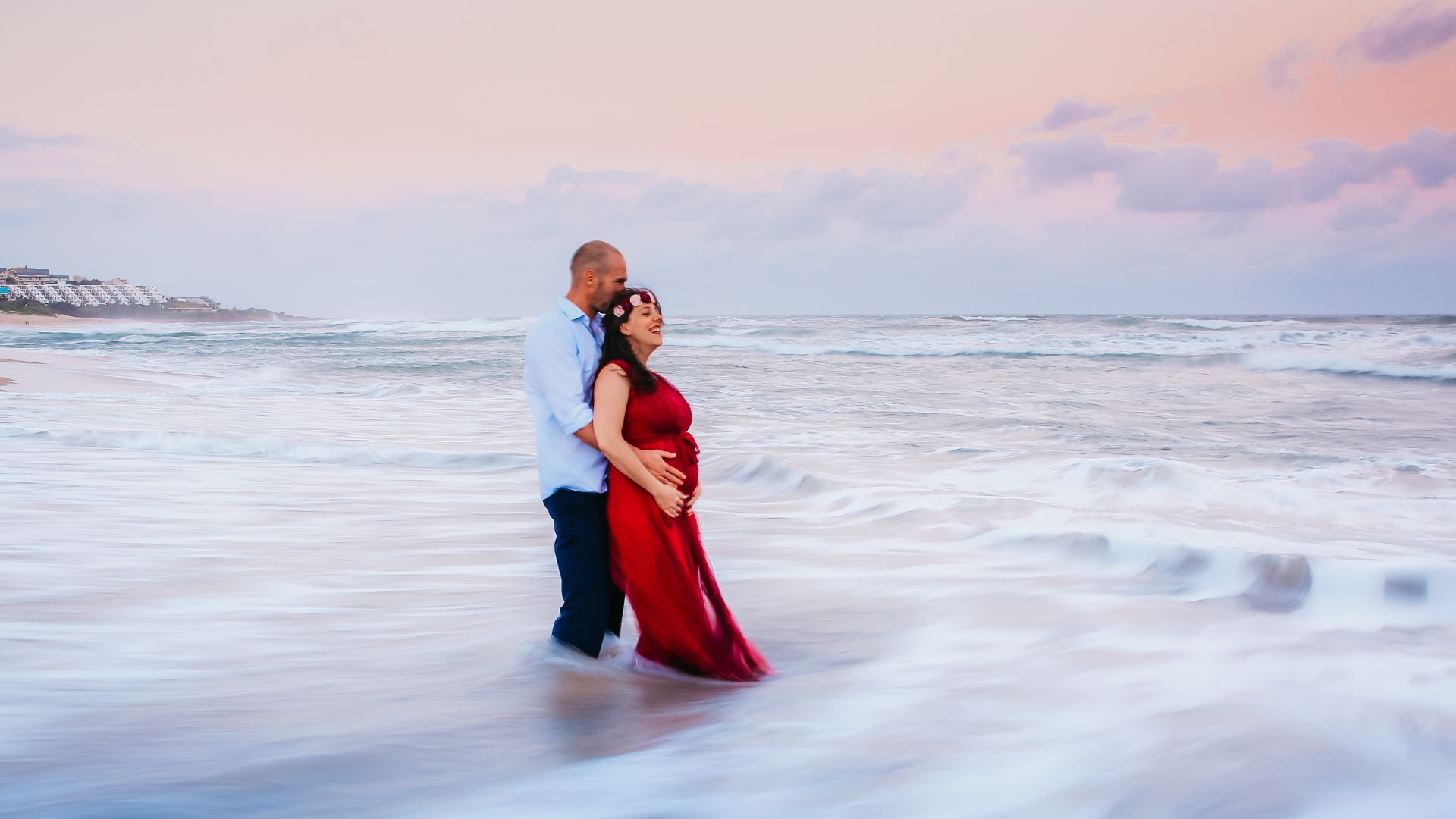 Maternity shoot hair makeup maternity photoshoot beach sunset — maternity shoot makeup Cape Town by Kay-Lee Muller